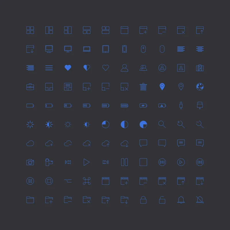 100 Free Stroke Icons