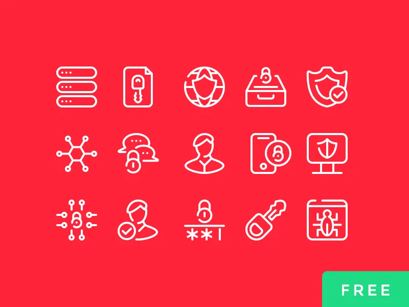 15 Cyber Security Icons