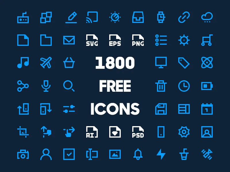 1800 Free Icons