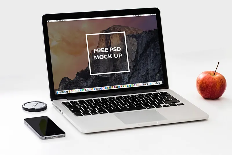2 Free PSD MacBook Pro Mockup