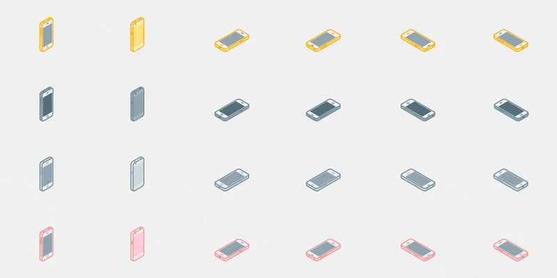 24 Isometric iPhone 6s Icons