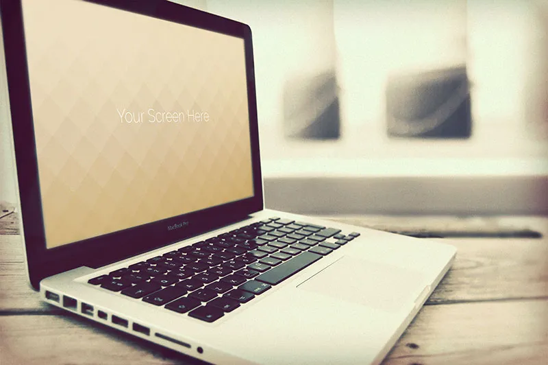 4 Vintage MacBook PSD Mockups