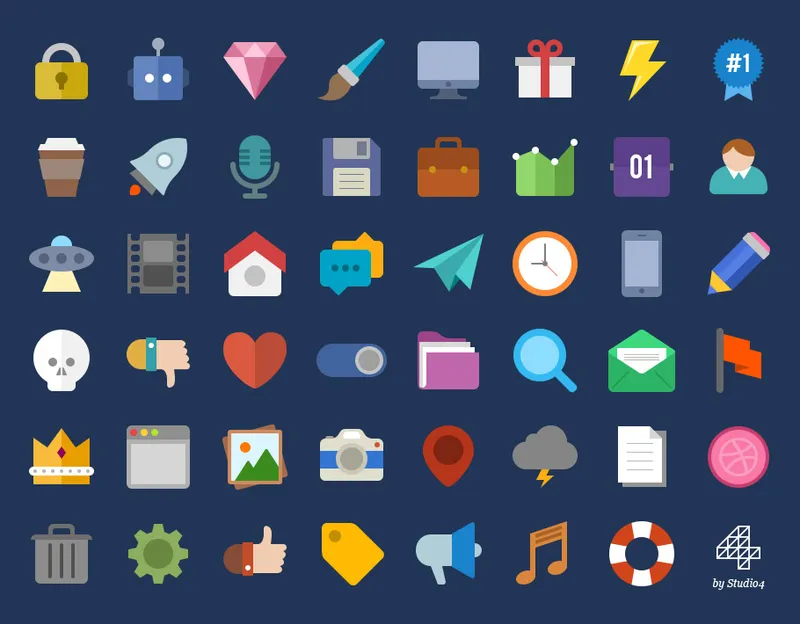 47 Free Flat Icons