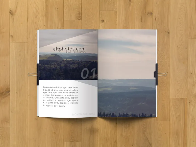 5 Free Magazine PSD Mockup