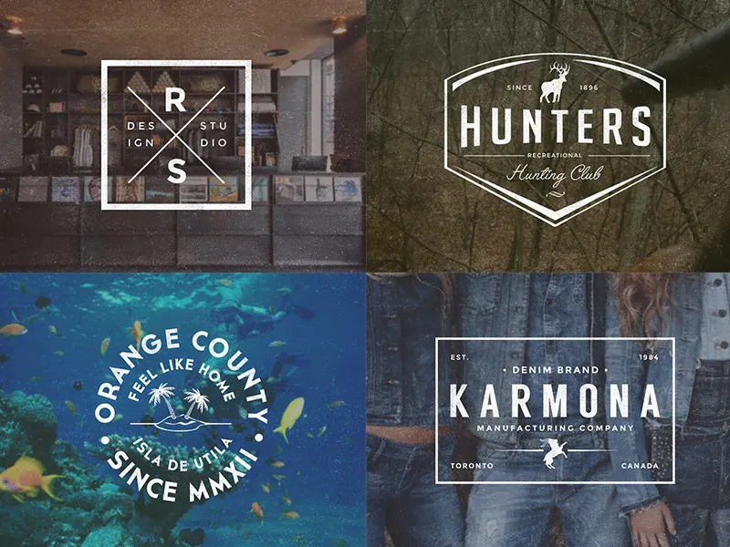 6 Free Logo Badges PSD