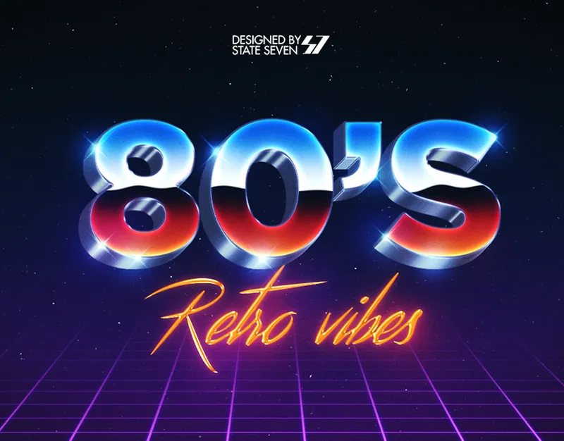 80's Style Text Effect