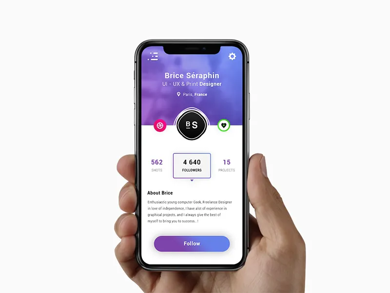 App User Profile, UI