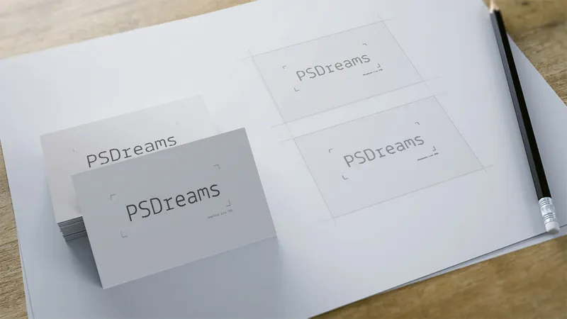 Business Card Mockup Free PSD