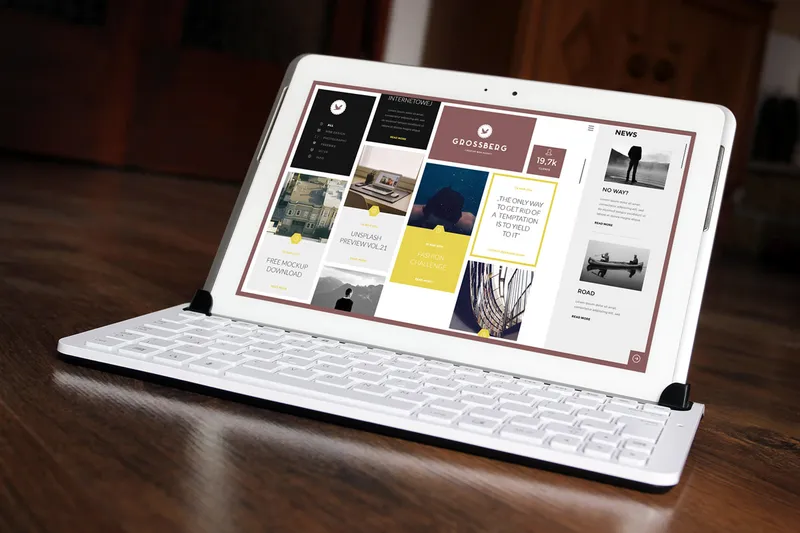 Business Card Tablet Free Mockup