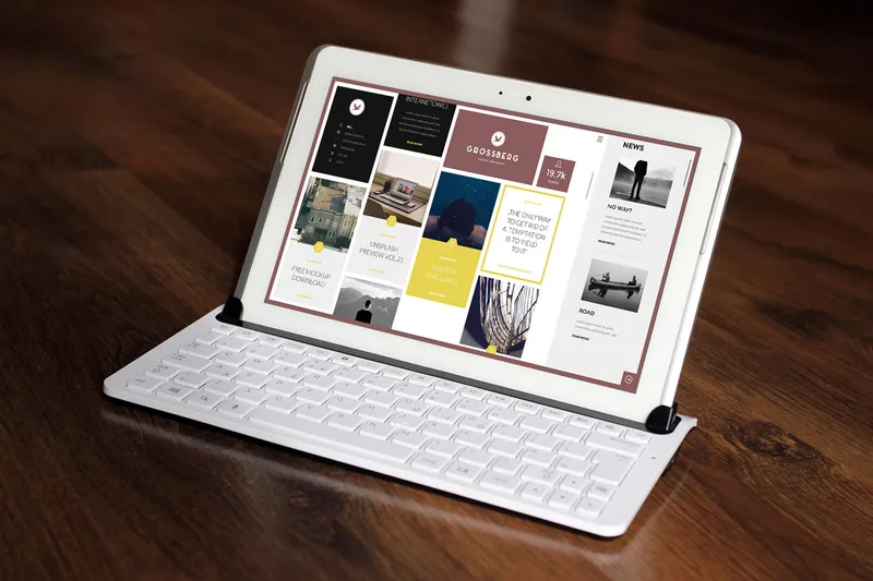 Business Card Tablet Free Mockup