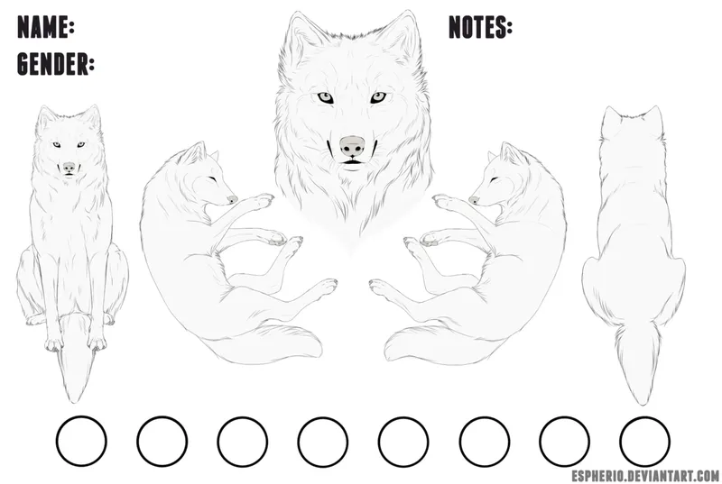 Canine Free Lineart PSD