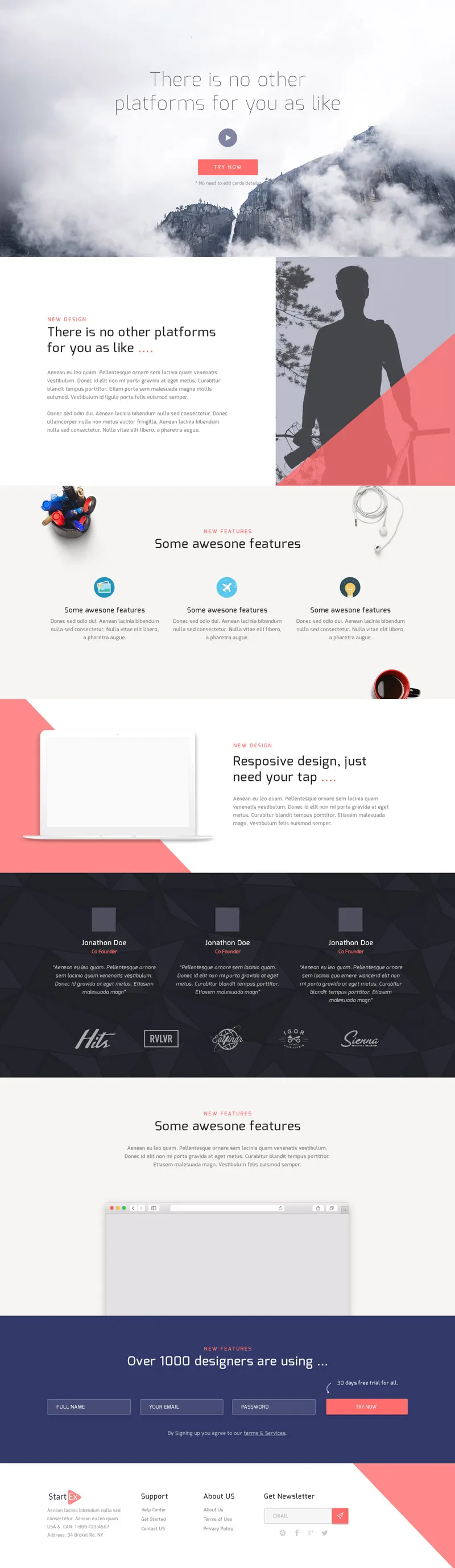 Corporate Landing Page PSD