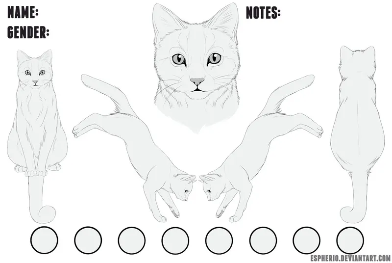 Feline Free Lineart PSD