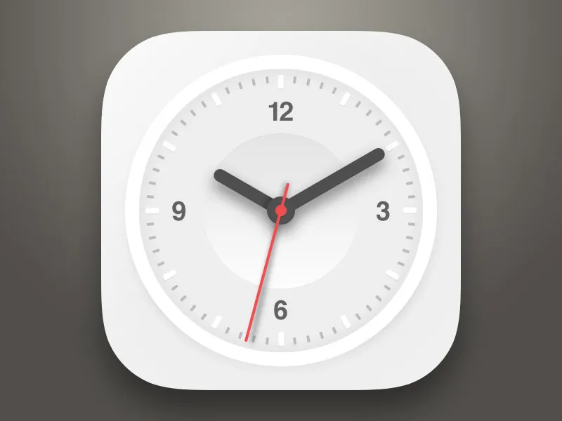 Flat Clock Icon