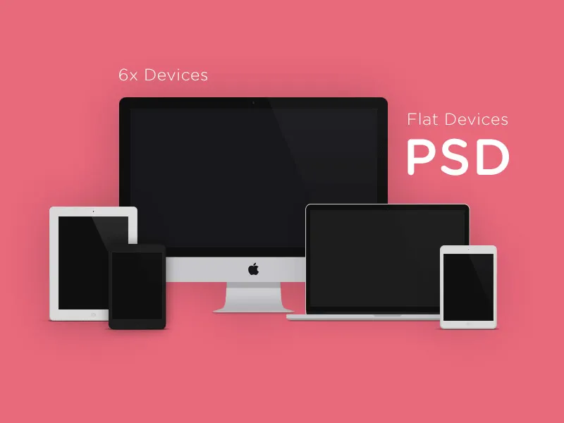 Flat Devices Mockups