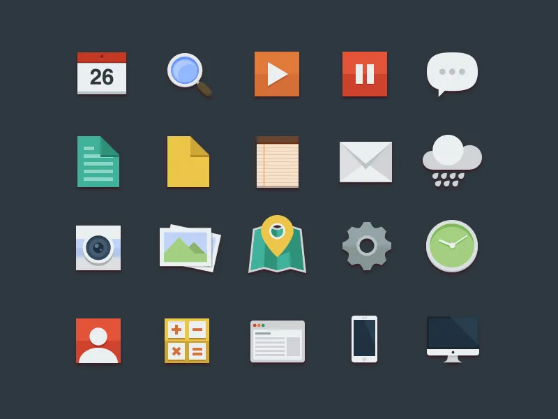 Free Vector Flat Icons