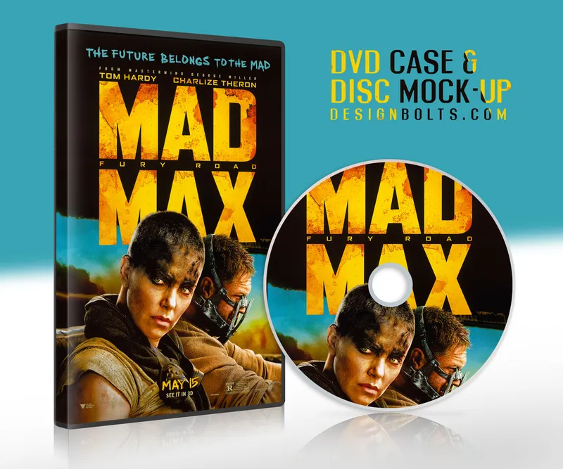 Free CD or DVD Cover PSD Mockup