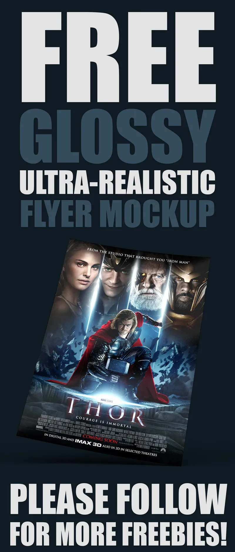 Free Glossy Flyer PSD Mockup