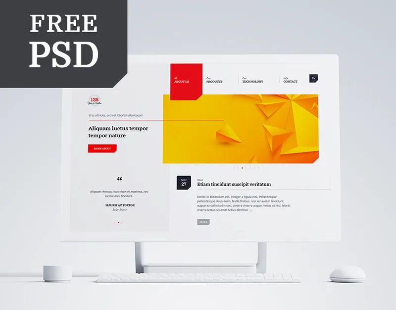 Free Multipurpose PSD Web Template