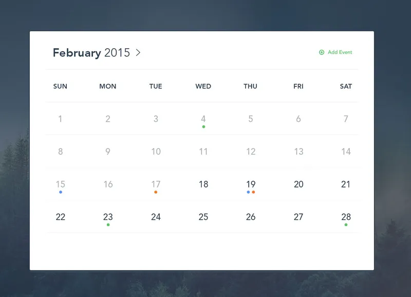 Free PSD Calendar