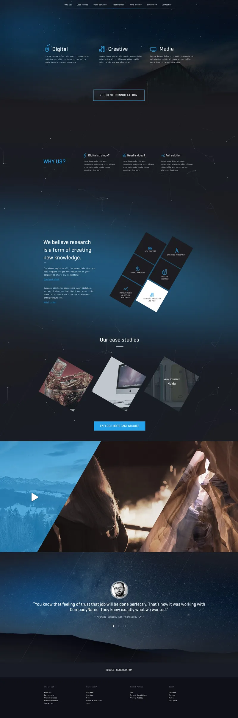 Free PSD Landing Page