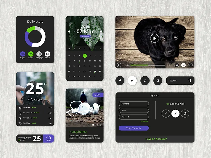 Free PSD UI Starter Kit