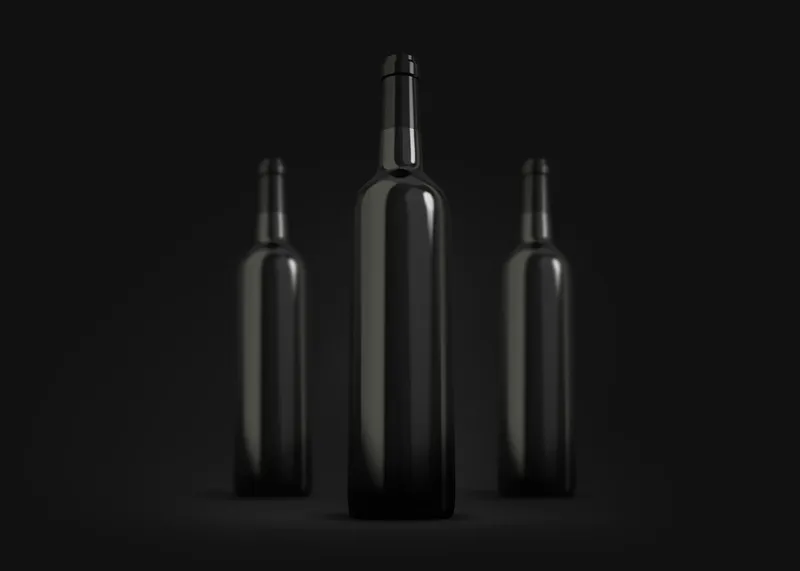 Free Wine Bottles Mockup PSD