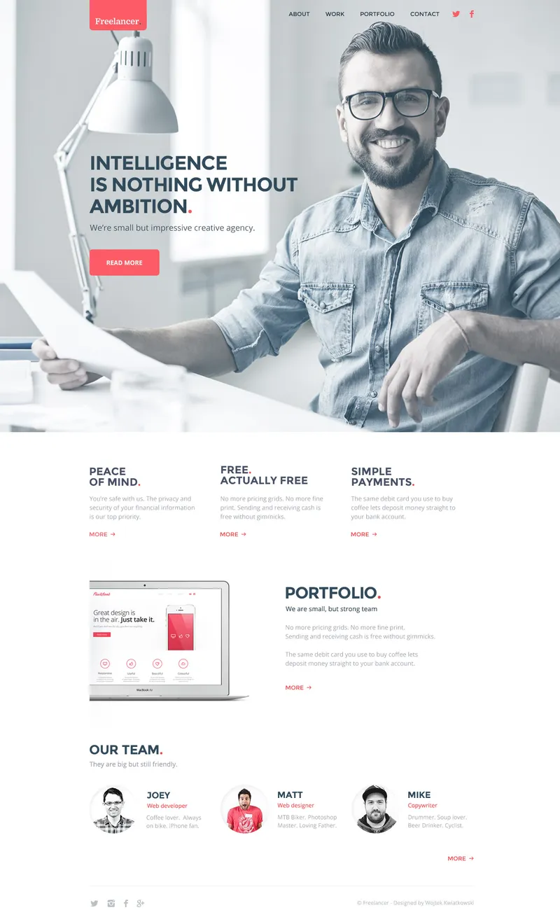 Freelancer Minimal Template