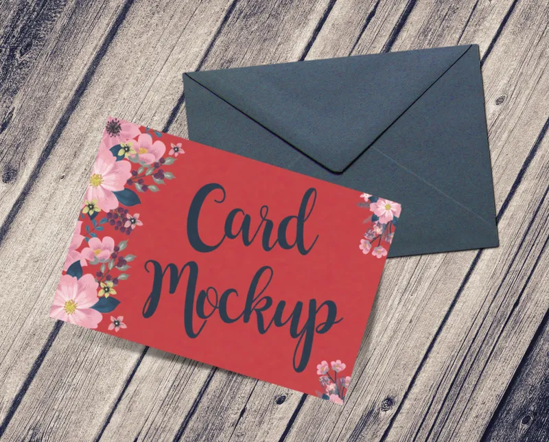 Greeting Card PSD Mockup
