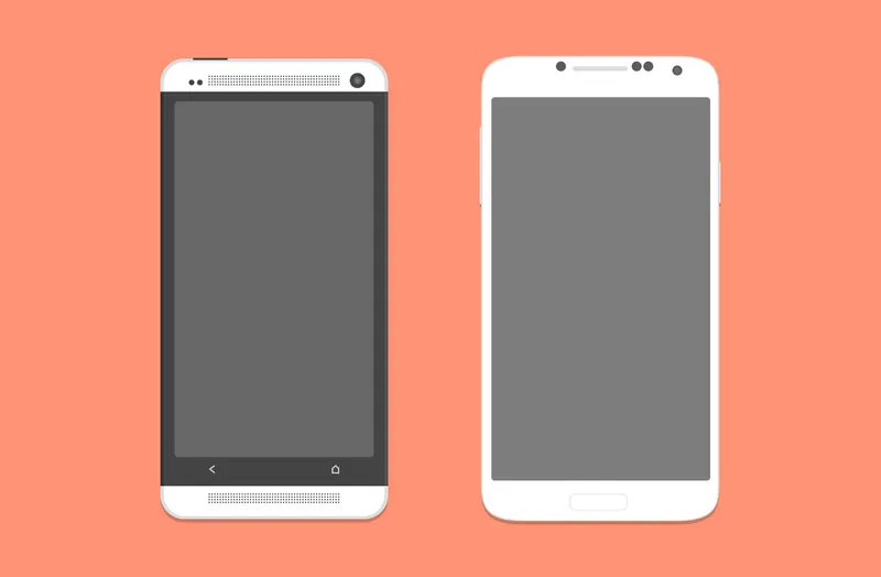 HTC One and Galaxy S4 Mockup