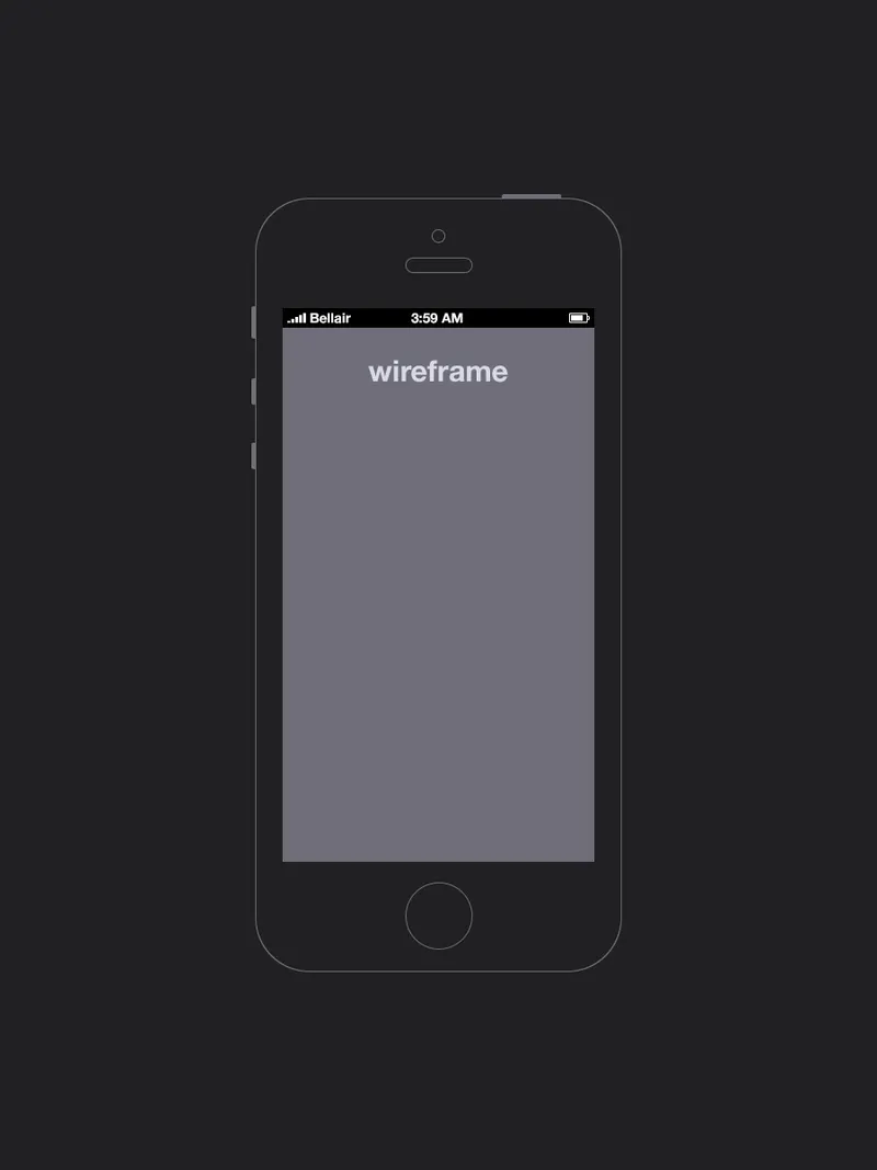 iPhone 5 Wireframe