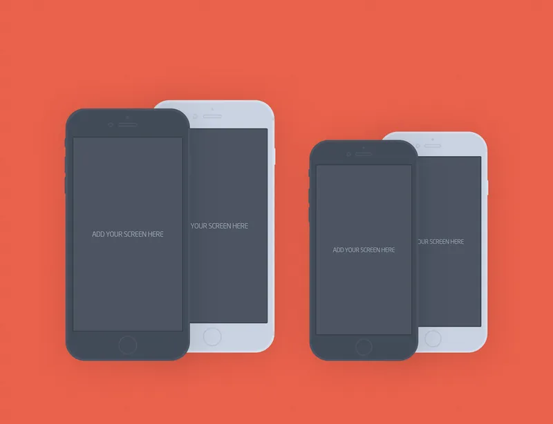 iPhone 6 Plus Flat Mockup