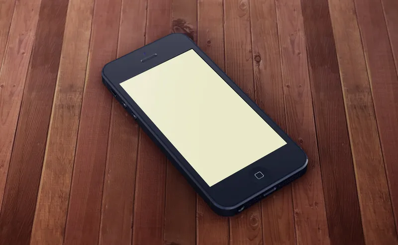 iPhone5 Wood Mockup