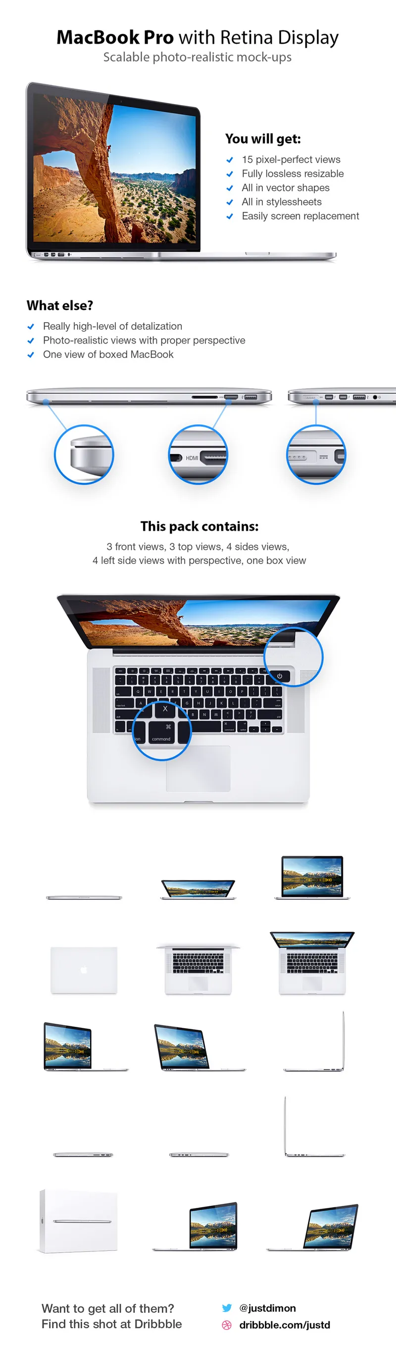 MacBook Pro 15" Mock-ups