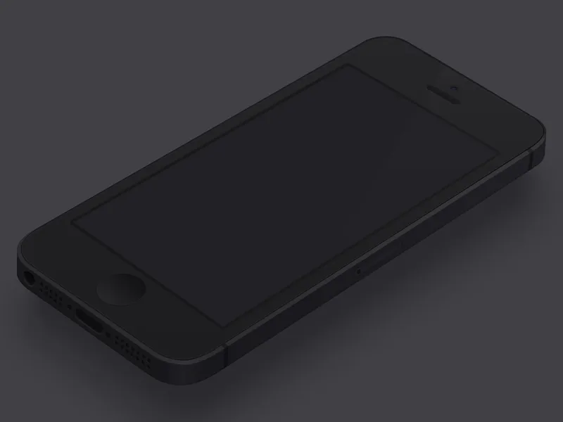 Minimal Black iPhone Template