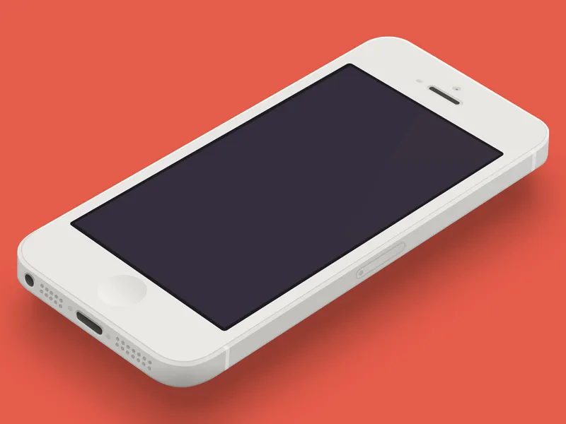 Minimal iPhone 5 Template PSD