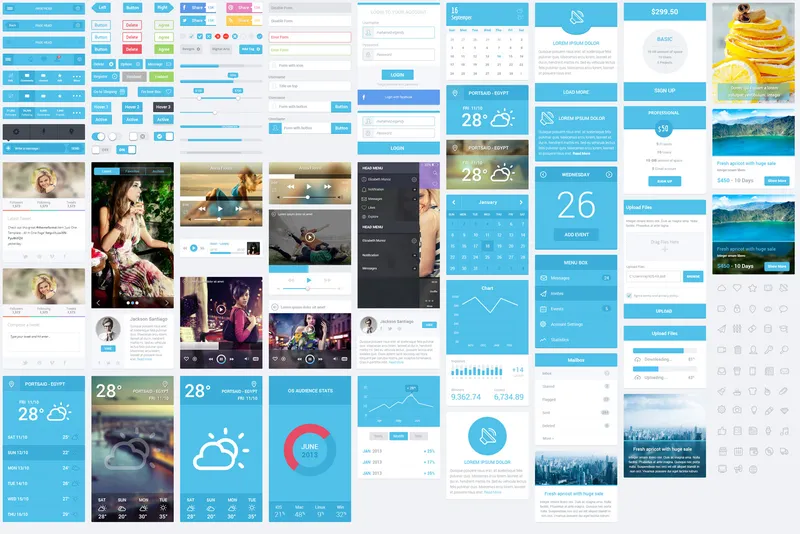Mobile UI Kit PSD