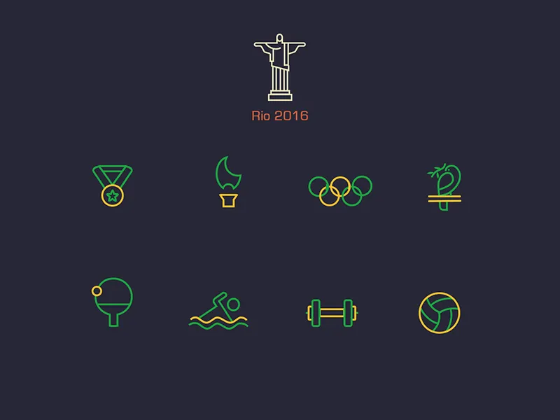 Olympics Line Icons