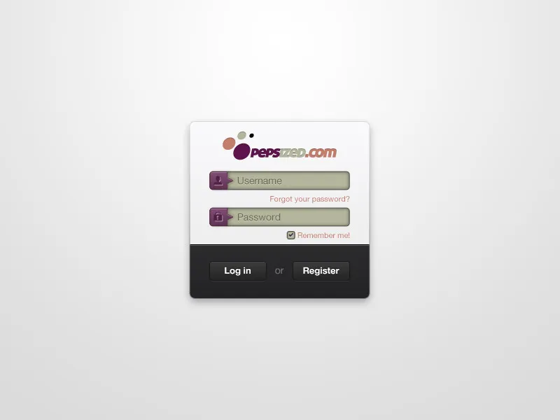 PSD Login Form