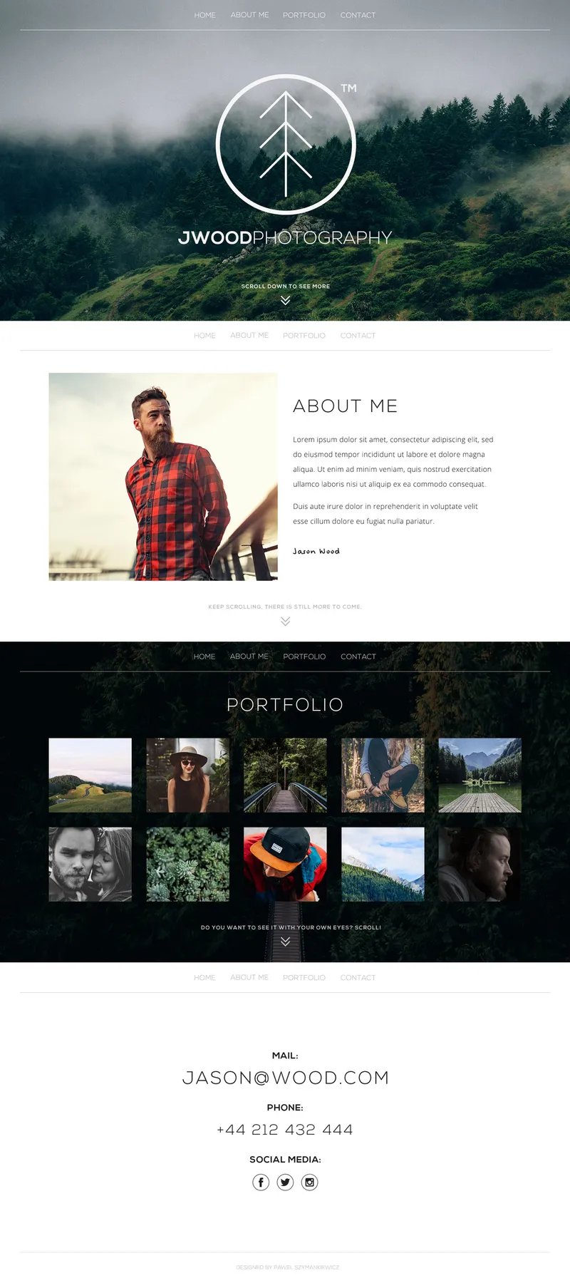 PSD One Page Portfolio