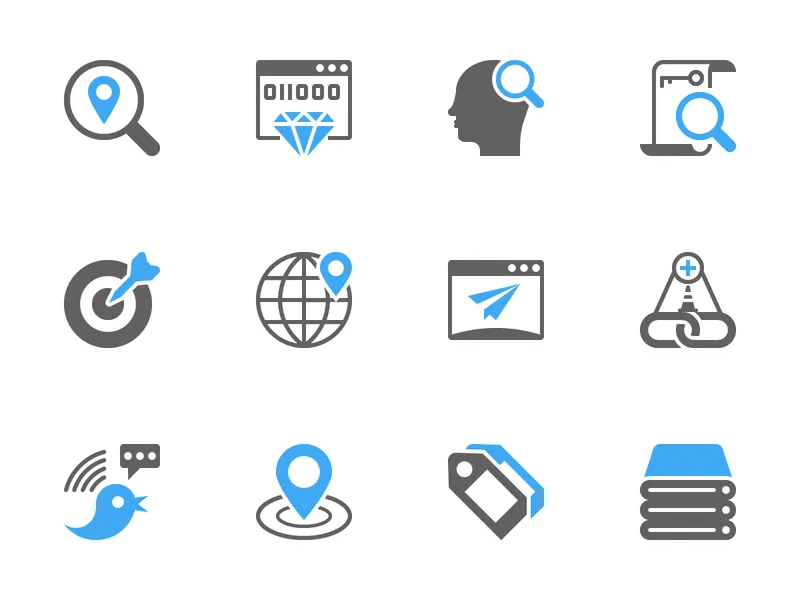 PSD SEO Glyph Icons