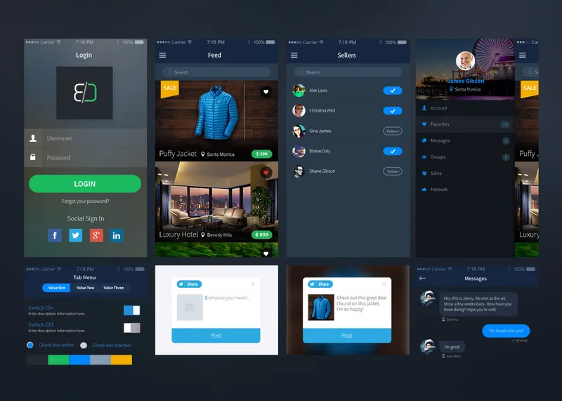 Sales App Free PSD