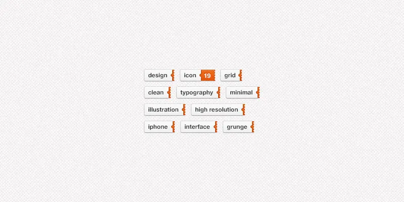 Sliding Tags PSD