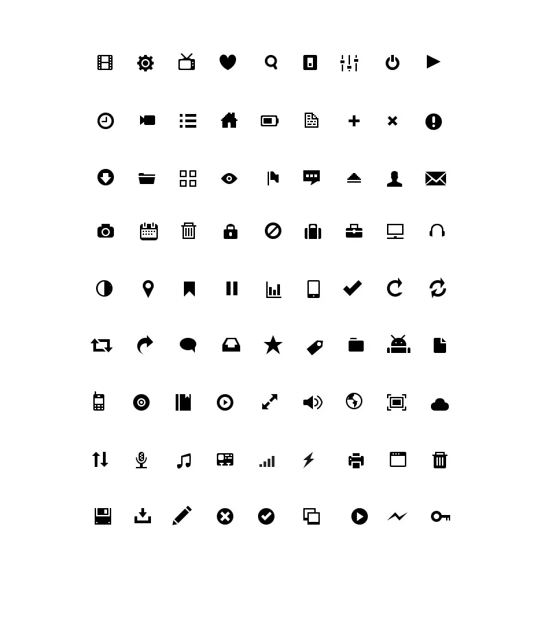 Small Glyph Icons