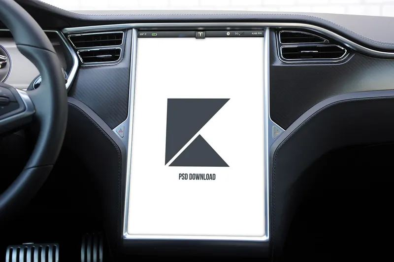 Tesla Model S Touchscreen Display Mockup