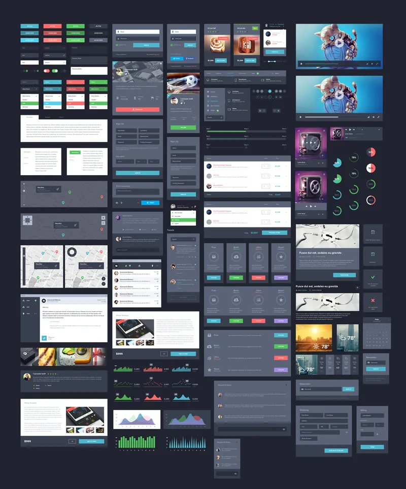 UI Kit Dark
