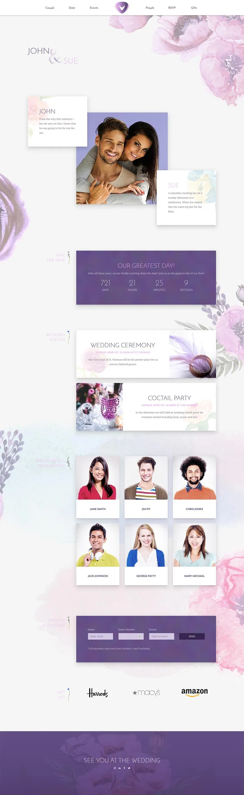 Wedding PSD Template