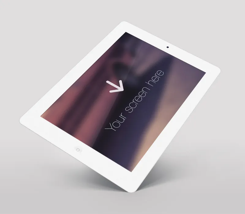 White iPad Mockup PSD