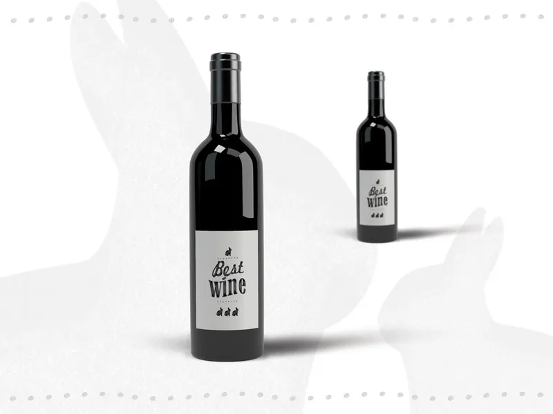 Wine Bottle PSD Mockup