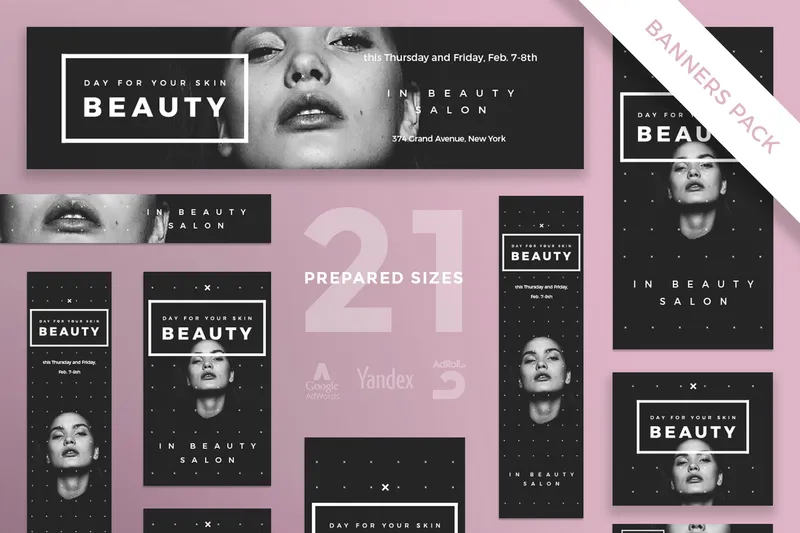 Your Skin Beauty Web Banners in all Sizes